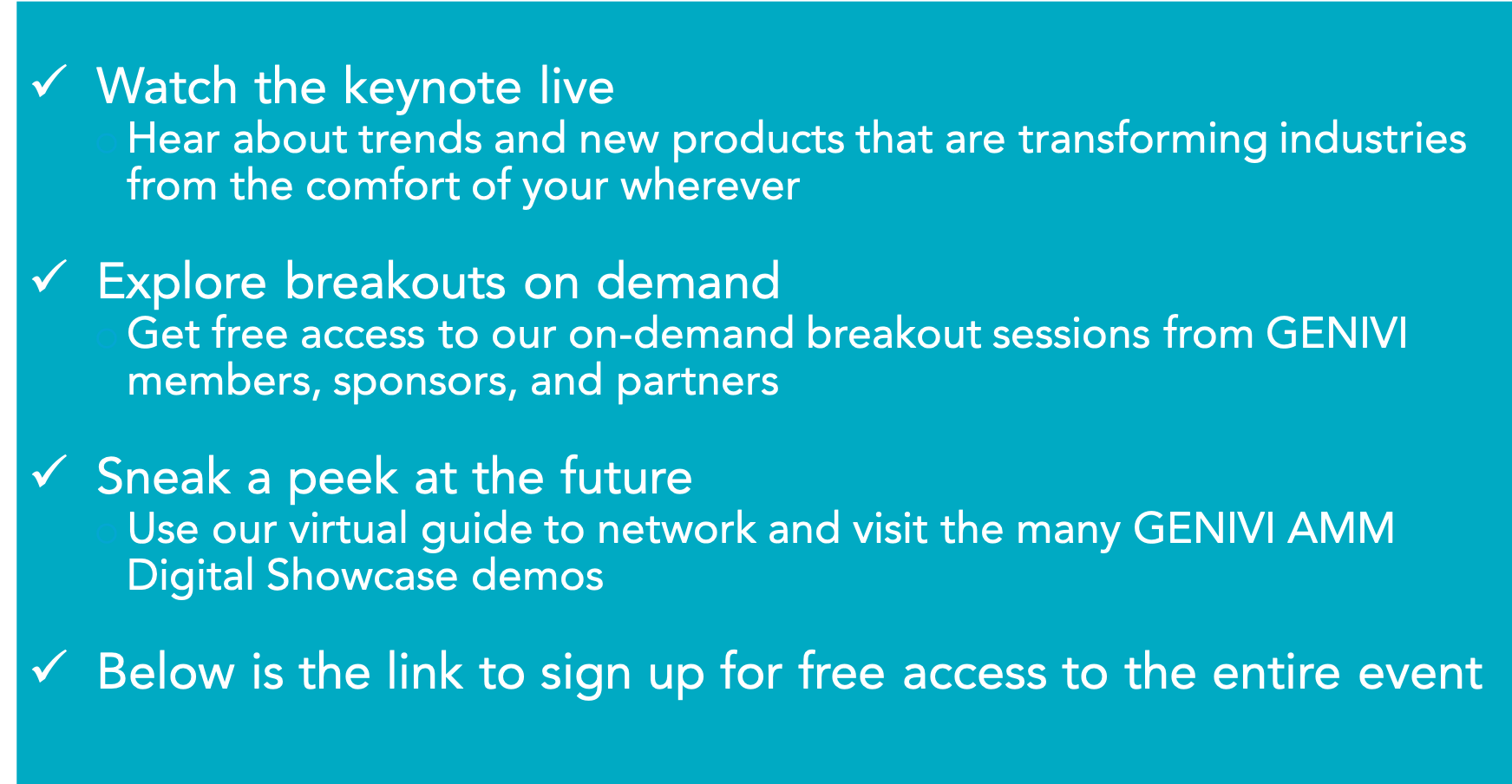 Wiki Front Page > 20th All Member Meeting a Digital Experience > check mark list_GA.png